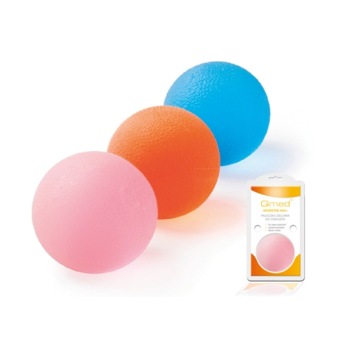 Zestaw żelowych piłeczek rehabilitacyjnych Qmed w różnych kolorach